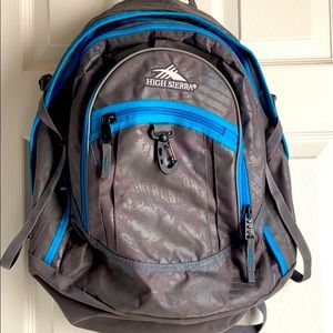 Blue and grey High Sierra Backpack